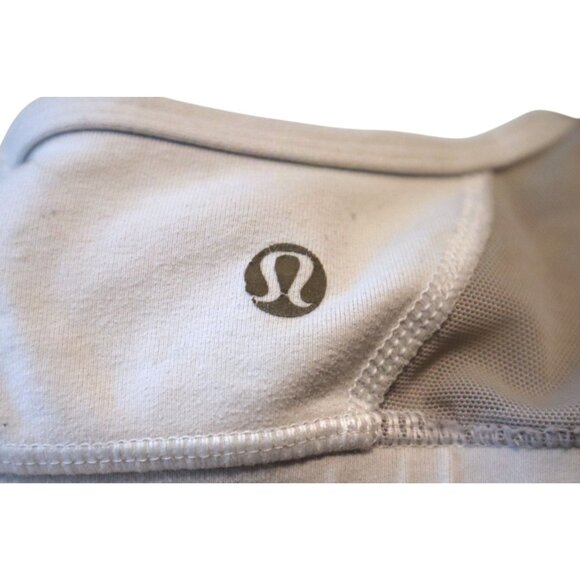 Lululemon Strappy Sports Bra White Mesh Back Yoga Gym Athleisure - Picture 2 of 3